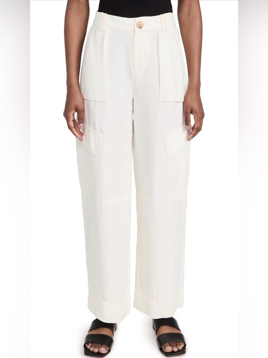 Vince Pants - Vince Ivory Bone Wide-Leg Cargo Pants
